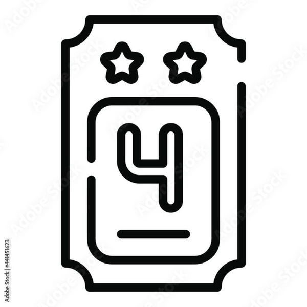 Obraz ticket, pass line icon, vector design usa independence day icon.