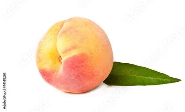 Fototapeta Peaches isolated on white 