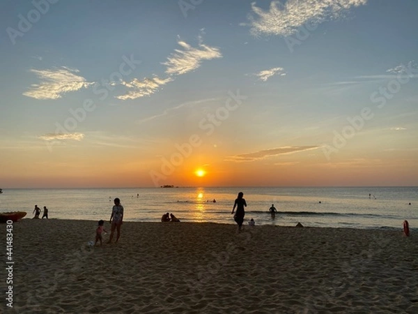 Obraz 베트남 바닷가 석양 태양