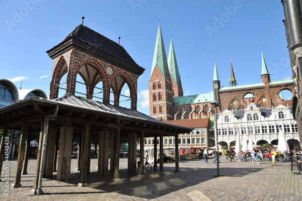Obraz Lübeck, place de l'Hôtel de ville 3