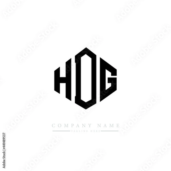 Fototapeta HDG letter logo design with polygon shape. HDG polygon logo monogram. HDG cube logo design. HDG hexagon vector logo template white and black colors. HDG monogram. HDG business and real estate logo. 