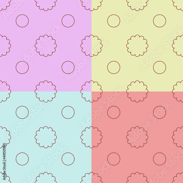 Obraz seamless pattern  Various colors, use for wrapping, wallpaper 