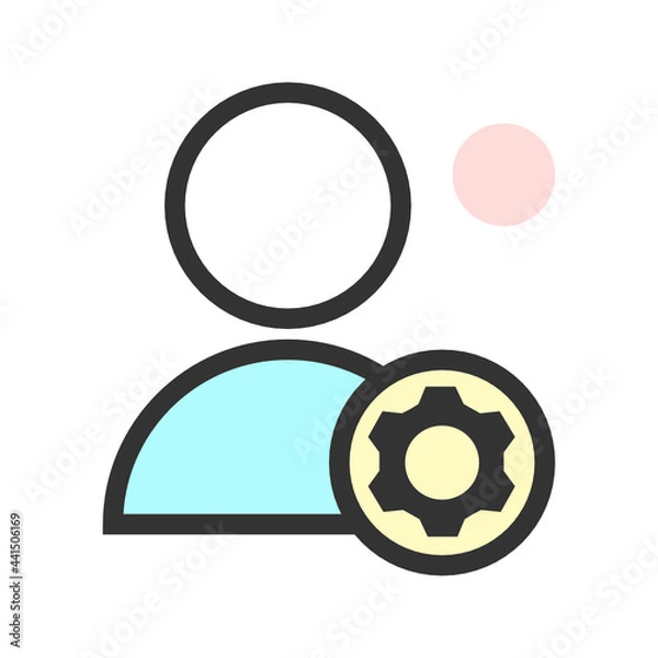 Fototapeta Setting , Users filled outline icon.
