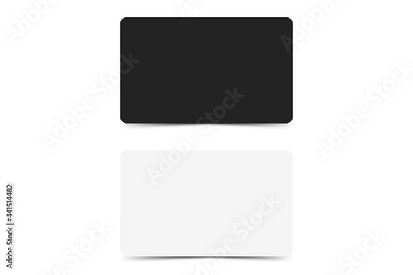 Obraz Stack of blank business card on white background 