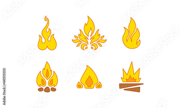 Obraz Fire icons set