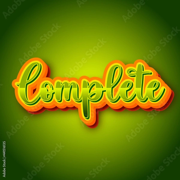 Obraz complete text effect editable