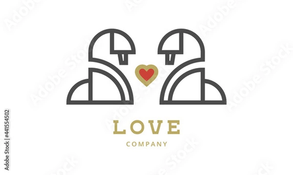 Obraz swan love wedding