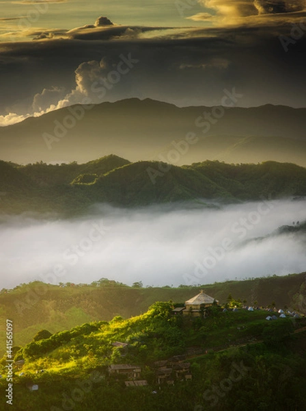 Obraz sunrise over the mountains.