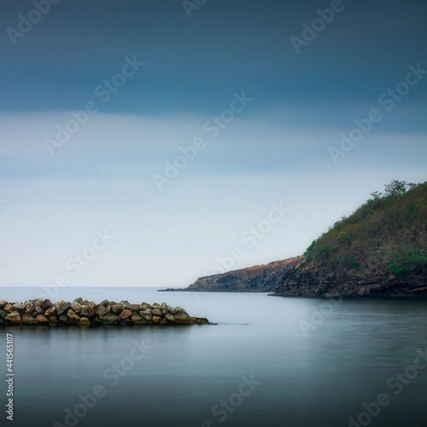 Fototapeta view of the coast of the sea