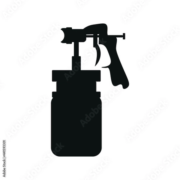 Obraz Air compressor object icon on white background
