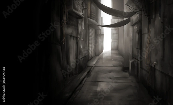 Obraz 薄暗い路地裏