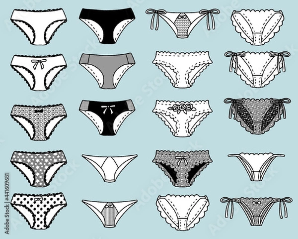 Fototapeta ショーツ02-線画