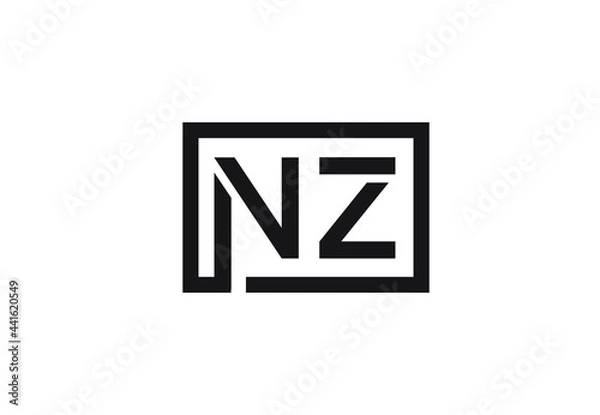 Fototapeta NZ letter logo design