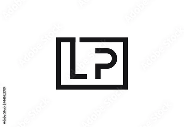 Fototapeta LP letter logo design