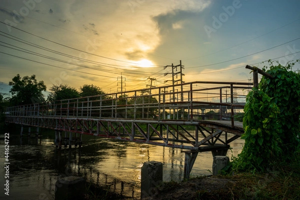 Obraz sunset over the river