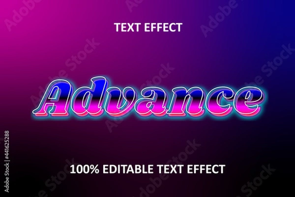Fototapeta Editable Text Effect purple stroke