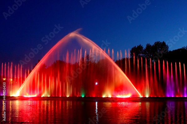 Obraz fountain at night