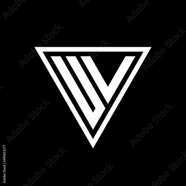 Fototapeta UV Logo monogram with triangle shape designs template