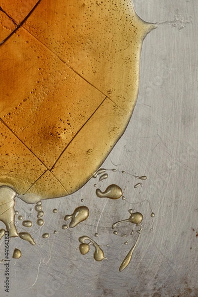 Obraz Caramelized sugar on alumnium pan