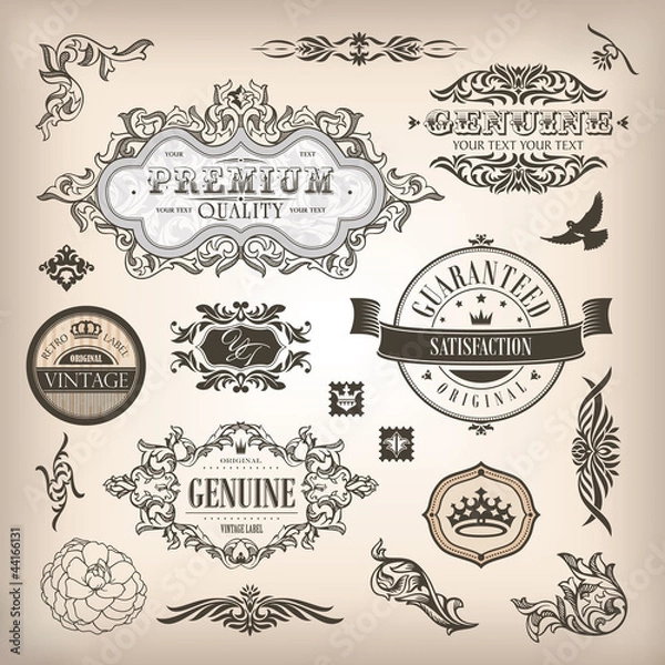 Obraz set of design elements