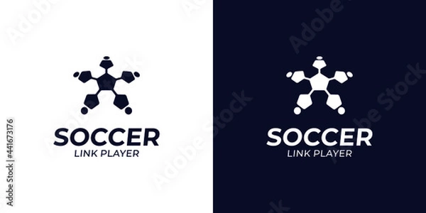 Obraz Soccer Link Player Logo Football