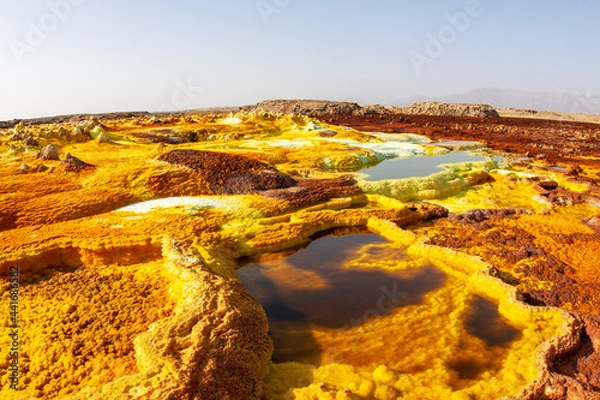 Fototapeta View of Dallol volcano in Danakil Desert, Ethiopia