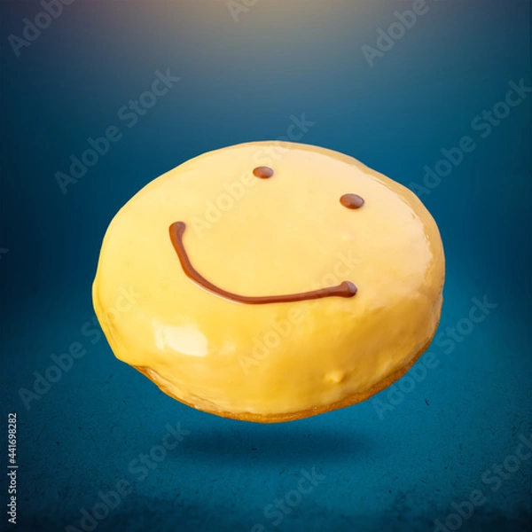 Obraz Flying smile face doughnut