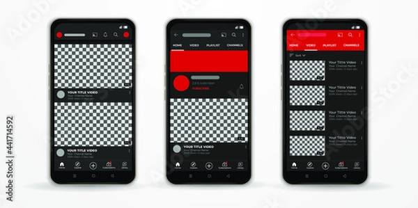 Obraz youtube Interface template design