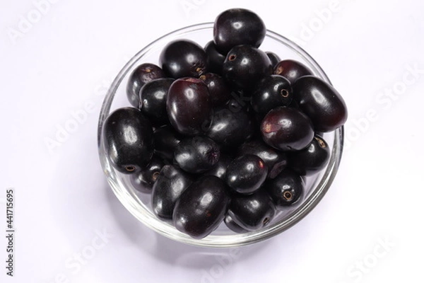 Fototapeta 
Jambolan plum or Java plum isolated on white background
