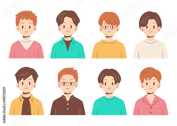 Fototapeta 若い男性セット