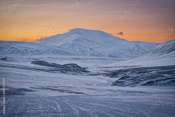 Obraz winter mountain landscape with snow