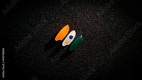 Obraz indian flag pattern on rice