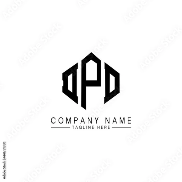 Fototapeta DPD letter logo design with polygon shape. DPD polygon logo monogram. DPD cube logo design. DPD hexagon vector logo template white and black colors. DPD monogram, DPD business and real estate logo. 