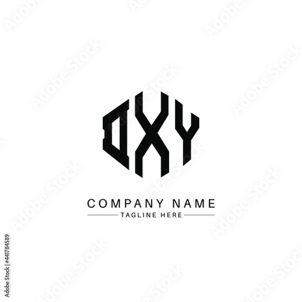 Obraz DXY letter logo design with polygon shape. DXY polygon logo monogram. DXY cube logo design. DXY hexagon vector logo template white and black colors. DXY monogram, DXY business and real estate logo. 