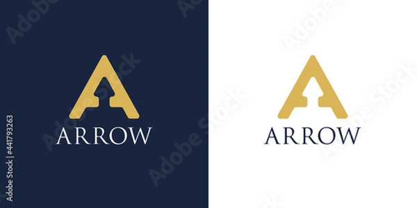 Obraz abstract triangle linear logo, design template, vector logo template, letter A Logotype concept, logo.- illustration