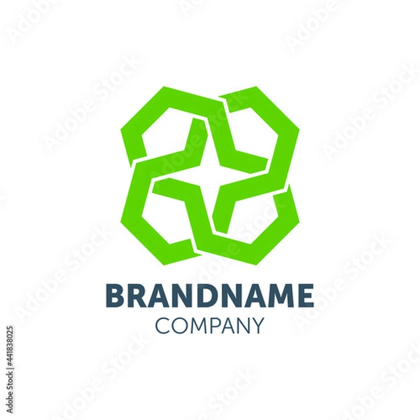 Fototapeta Ornamental logo design with geometry