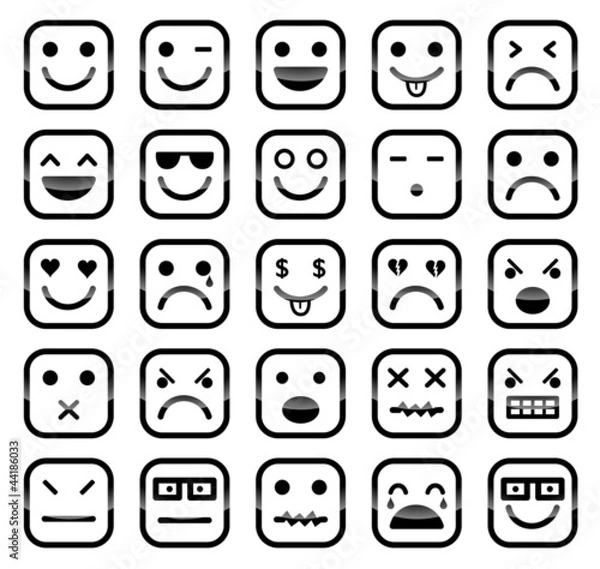 Obraz Smiley faces icons