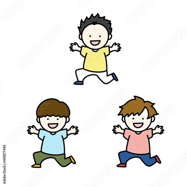 Fototapeta はしゃぐ少年たち