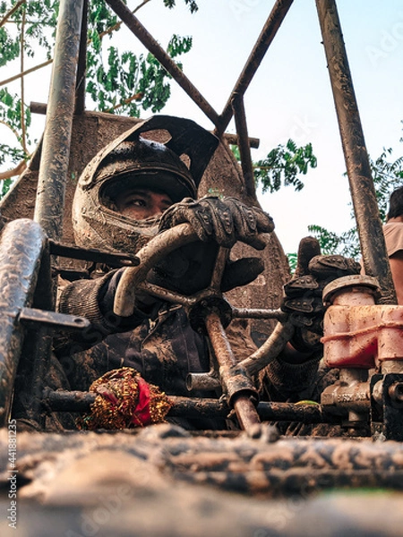 Obraz Racer driving ATV