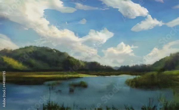 Obraz lake and mountains