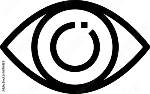 Fototapeta optical outline icon