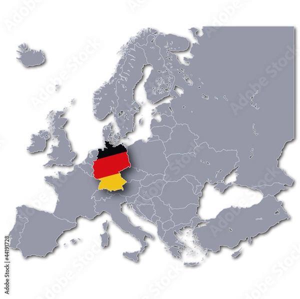 Fototapeta Europa-Karte Deutschland