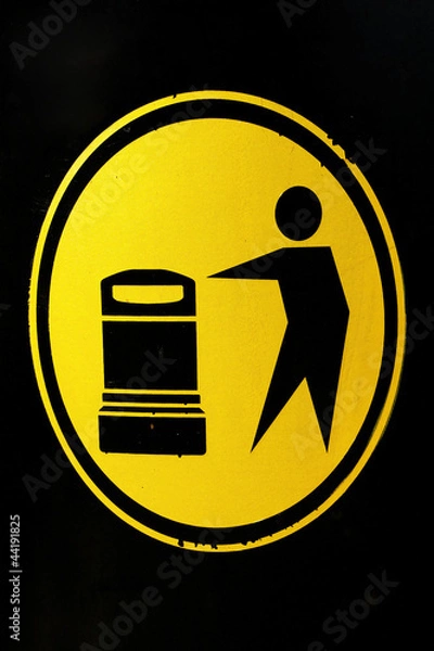 Fototapeta Recycle bin symbol