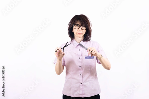 Obraz 理容師の女性