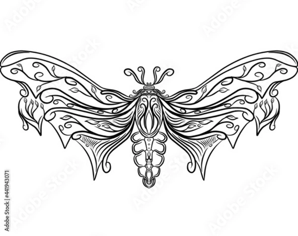 Obraz butterfly tatto design
