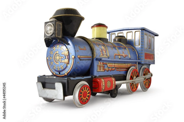Fototapeta Toy Train Blue