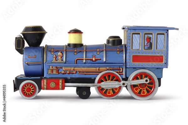 Fototapeta Toy Train Blue