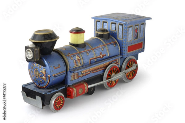 Fototapeta Toy Train Blue