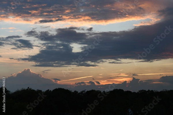 Obraz sunset over the city