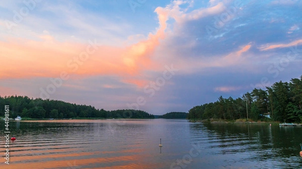 Obraz Finnish archipelago in midsummer evening.